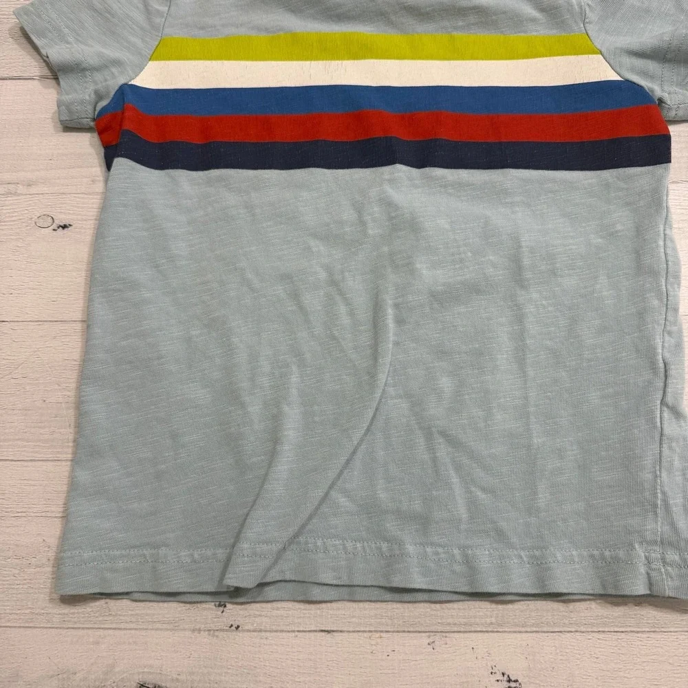 Mini Boden boys rainbow banner short sleeve shirt‎ 5/6